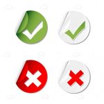 Round Tick Marks and Cross Stickers